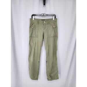 Marmot Pants Womens 6 Green Cargo Convertible Roll Tab Straight Outdoor Hiking